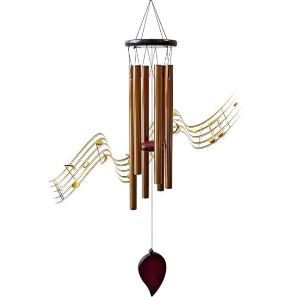 Wind Chimes for Outside 30 Inch 6 Rustproof Aluminum Tubes