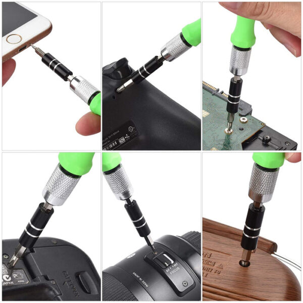 32 in 1 Mini Screwdriver Bits Set with Magnetic Flexible Extension Rod - Image 6