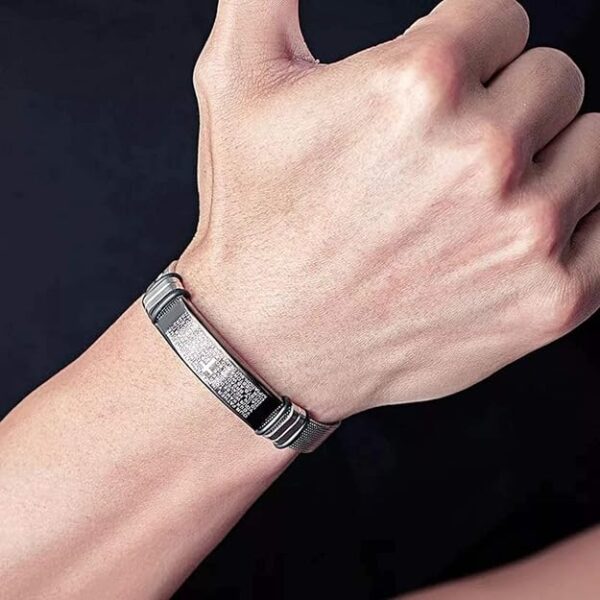 Vendsy Prayer Christ Silver Bracelet – Religious Symbol Bracelet for Men
