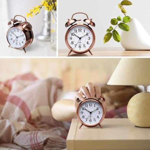 Copper Alarm Clock with Night Led Light Alarm Clocks - Image 4