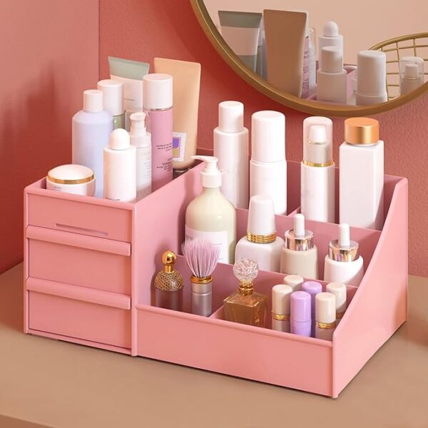 Cosmetic Organizer & Stationery Holder – Multi-Function Storage Box for Makeup & Office Supplies