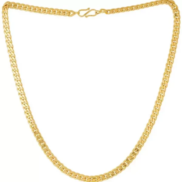 Elegant Gold-Plated Linked Chain for Men & Women