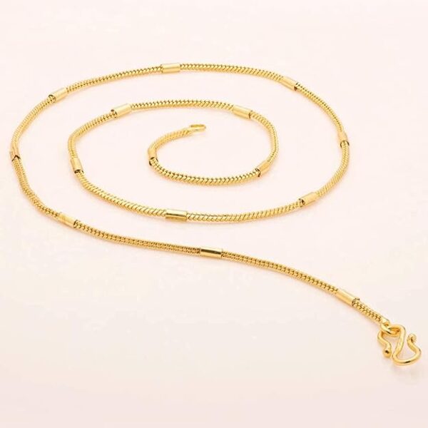 Fashion Frill Golden Plated Chain For Men and Women