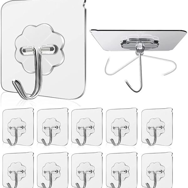 Transparent Adhesive Flower Hooks - Easy-to-use Wall Hooks for Home