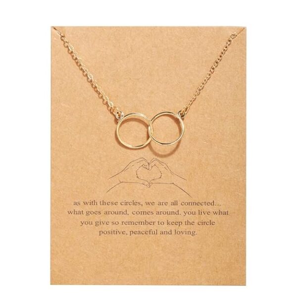 Elegant Gold-Plated Double-Layer Pendant Necklace for Women