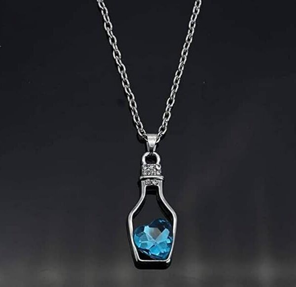 Jewelgenics Special Blue Solitaire Crystal Pendant Necklace for Women