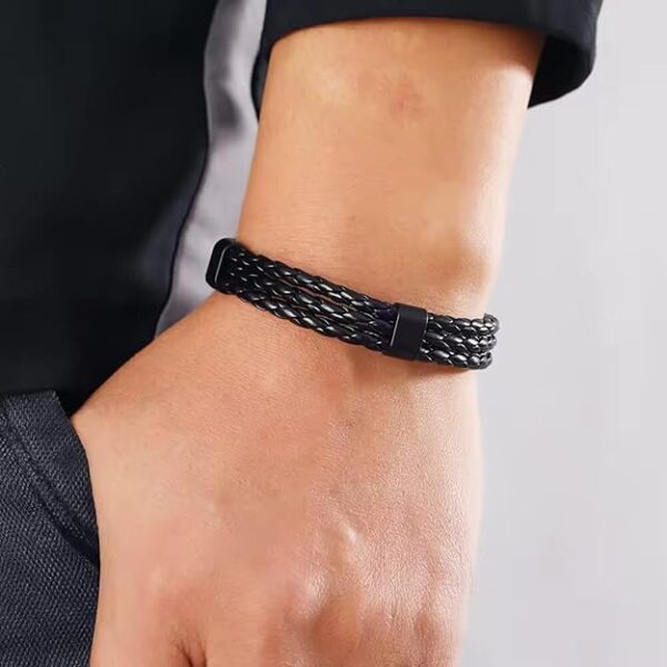 Stylish Men’s Leather Bracelet for Casual and Formal Wear
