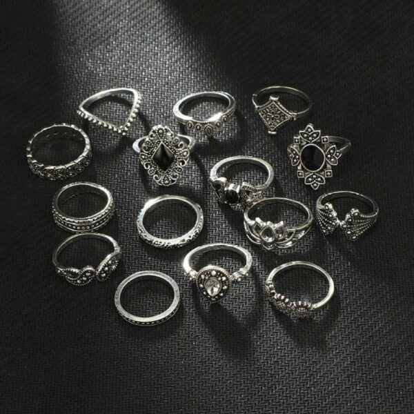 Stackable Sunflower Knuckle Rings Set for Women | Stylish Accessories by Vinzar
