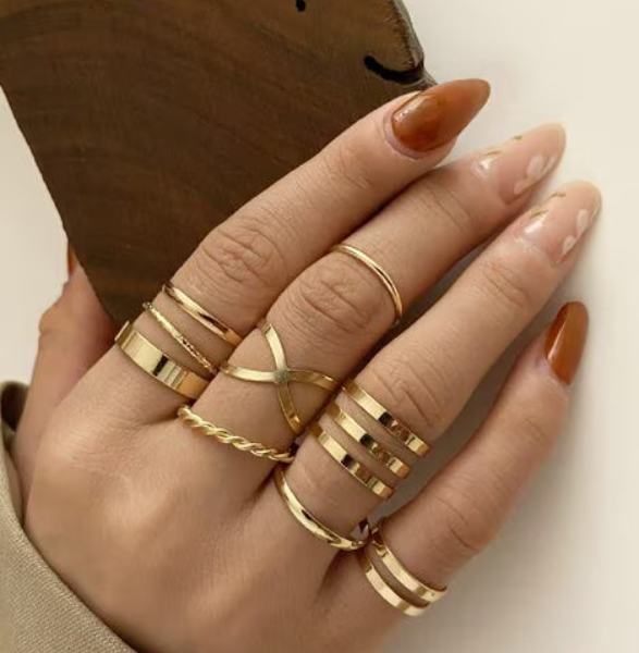 Stylish Gold-Plated Ring for Women