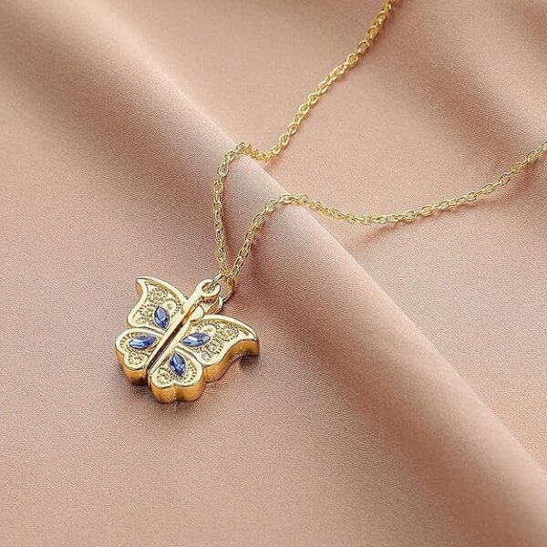 Thrillz Butterfly Openable Pendant Necklace